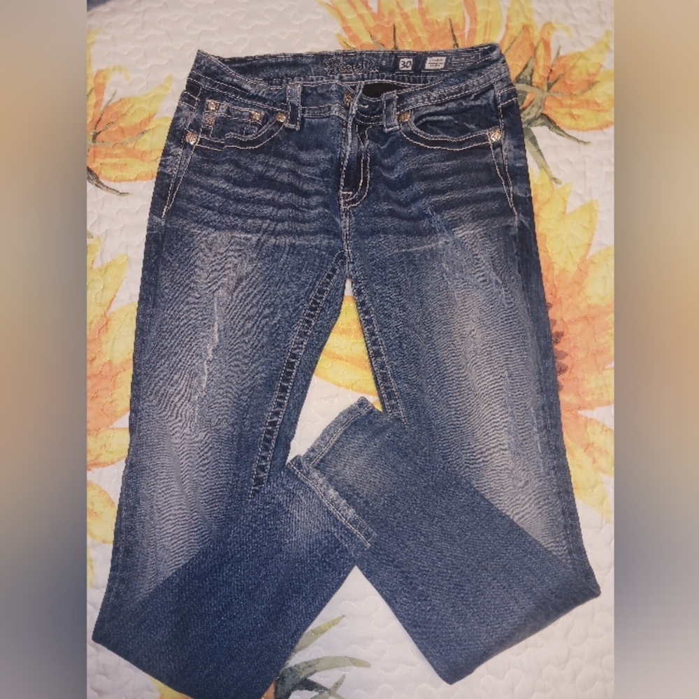 Miss Me Dark Blue Denim Jeans